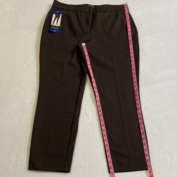 Banana Republic Ladies Ponte Pants, Straight Leg, Stretch, Brown, Size 10 NWT - Picture 12 of 15